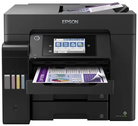 Epson EcoTank ET-5850 All in One Tintenstrahldrucker Multifunktion mit Fax - Farbe - Tinte