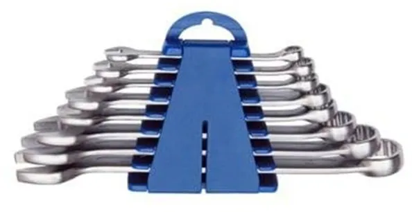 VAERK Ring-Maulschlüsselsatz 8-teilig mit Halter 8-22 mm